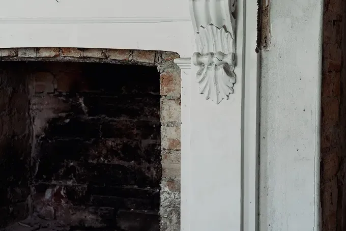 Restored fireplace in a heritage interior